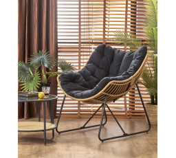 Křeslo WHISPER, Černá/Přírodní