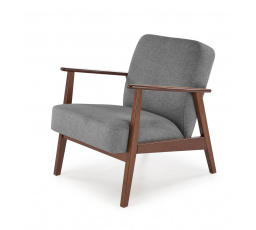 Křeslo MILANO 1S, Šedý Castel 93/Tmavý Ořech