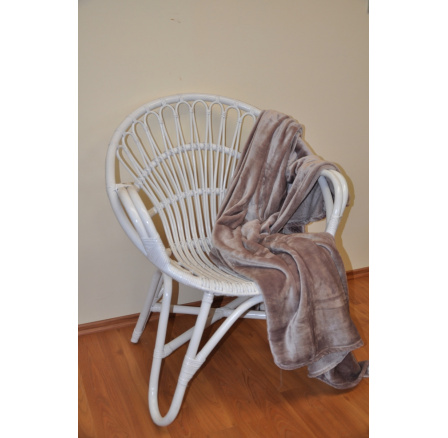 Ratanové křeslo Lentera bílé plus deka Ratanové křeslo Lentera bílé plus deka