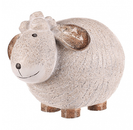 Ovečka - figurka z magnesia, vel. L, barva krémová