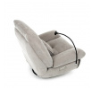 Polohovací křeslo, elektrické zabudované ovládání, béžová, látka, TV-7081 LAN2