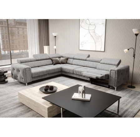 Rohová sedací souprava s funkcí , relax ORION I 325x255 cm - šedá , levá