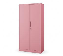 Uzamykatelná úklidová skříň DAVID, 900 x 1850 x 450 mm, Fresh Style: pudrově růžová