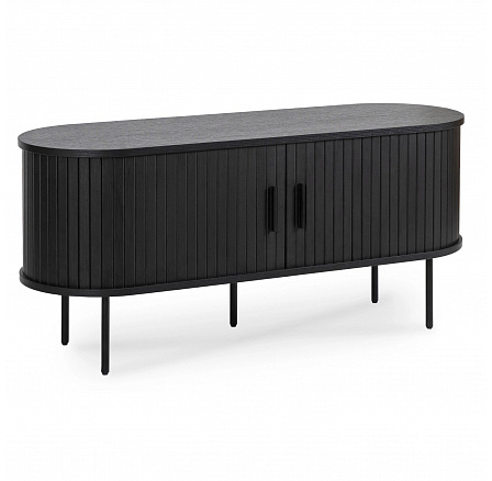 Televizní skříňka TRISH 120 cm Dvoudveřová Černá