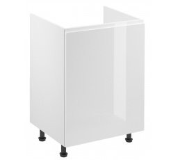 Kuchyňská dolní skřínka - ASPEN D60Z - Pravá, Bílá/Bílý lesk