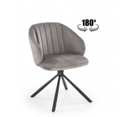 Jídelní otočná židle K533, Šedá/Černá
