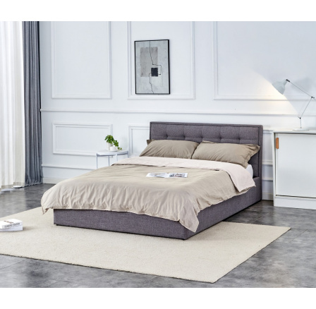 Postel s úložným prostorem PADVA 140, Šedá