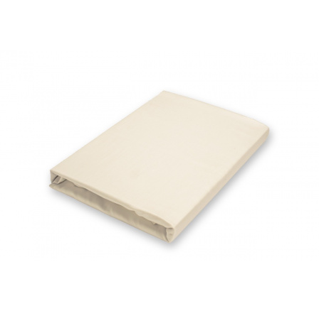 Napínací saténové prostěradlo smetanové 120x200