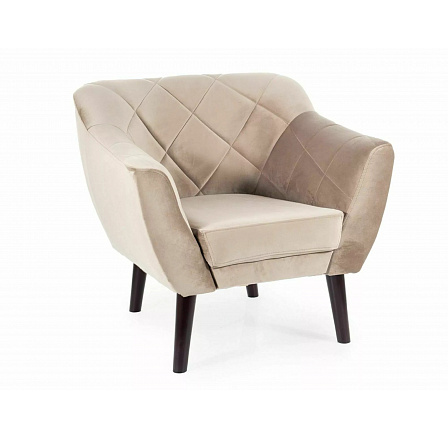 Křeslo KARO 1 VELVET, Béžový Bluvel 40/Wenge