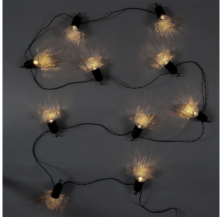 Girlanda s průhlednými žárovkami 10 LED Girlanda s průhlednými žárovkami 10 LED