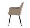 Jídelní židle, béžová, sametová látka, DCH-215 CAP4