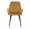 Jídelní židle, žlutá, sametová látka, DCH-215 YEL4