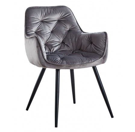 Židle velvet šedá HF-058