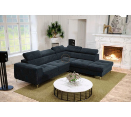 Rohová sedací souprava ORION II s funkcí spaní 225x255 cm - modrá, pravá