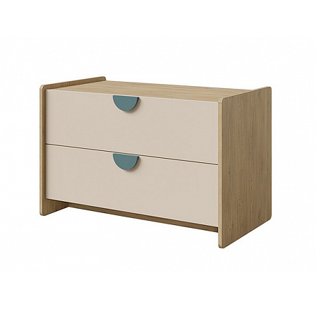 Skříňka Leya R11 dub cremona/macadamia/mořská modrá