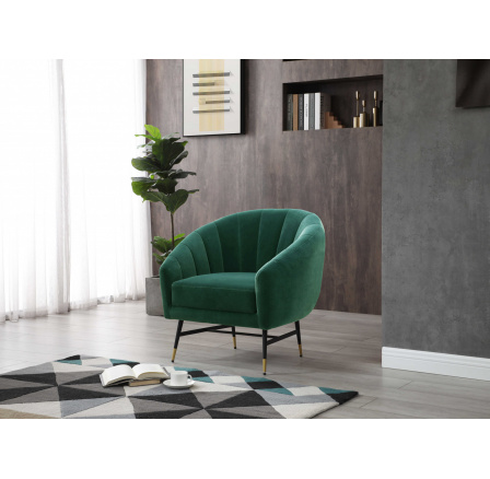 Křeslo BRITNEY, tmavě zelené Křeslo BRITNEY, tmavě zelené