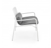Křeslo MELBY, Bílá/Šedá