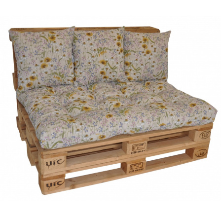 Polstry na paletový nábytek sada EASY - motiv luční kvítí Polstry na paletový nábytek sada EASY - motiv luční kvítí