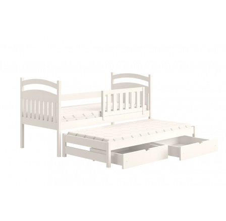 Postel dětská přízemní výsuvná Amely - Barva Bílý, rozměr 80x180 Postel dětská přízemní výsuvná Amely - Barva Bílý, rozměr 80x180