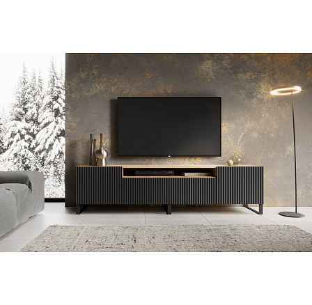 TV skříňka NOEMI Stojící Černá+Artisan TV skříňka NOEMI Stojící Černá+Artisan