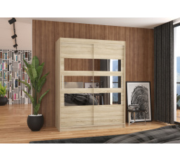 Posuvná skříň se zrcadlem FLORENTO 150 Sonoma+Sonoma