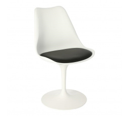 Židle Tulip Basic bílá/černý polštář