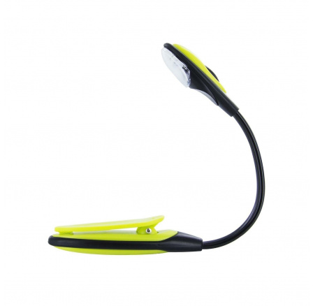 Lampička s klipem na čtení žlutá