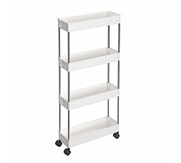 Pojízdný úložný vozík, plast, šedá, APV-E1008 WT