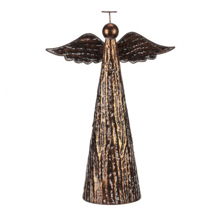 Anděl kovový - na postavení, vel. XL, měděný
