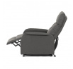 Polohovací křeslo, elektrické kabelové ovládání, šedá, látka, TV-5482 GREY2