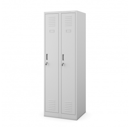 Kovová pracovní skříňka čtyřkomorová šedá: KACPER II, 600 x 1800 x 500 mm