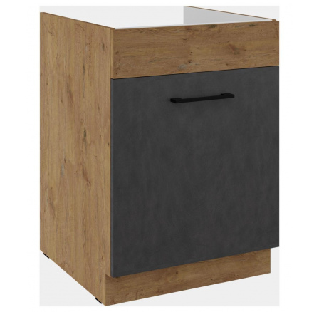 Kuchyňská skříňka Vega 60 ZL 1S dub lancelot/matera