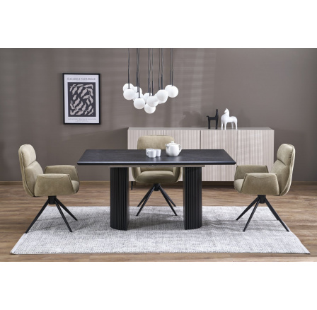 Jídelní stůl BOLERO, přírodní dub/černá