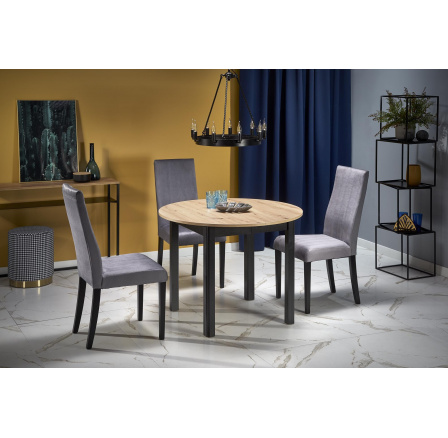 Jídelní stůl RINGO, Dub Artisan/Černá