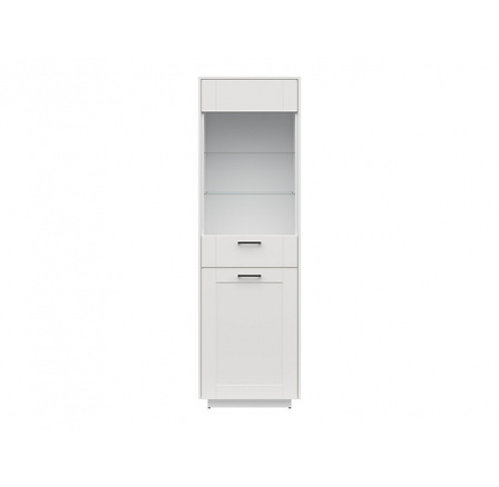Vitrína FL SMART REG1D1W/KPL KRYTKA (BLENDY), bílá alpská/bílá canadian