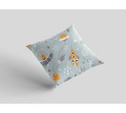 Bavlněný povlak na polštář 40x40 cm s dětským motivem vesmítné ufo