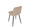Jídelní židle, krémová, sametová látka, CT-281 CRM4