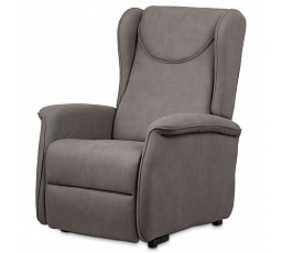 Polohovací křeslo, elektrické kabelové ovládání, béžová, látka, TV-1192 SIL2