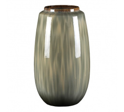 Váza keramická - mírně zaoblená, 38 cm, šedá