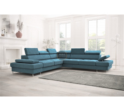 Rohová sedací souprava GALAXY MAX 280×280 - tyrkysová, levá