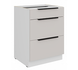 Dolní skříňka COMBO - 60 D 3S BB, Bílá/Kašmír
