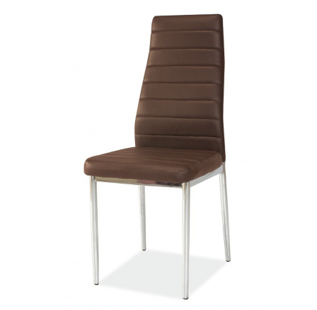 Jídelní židle H-261, hnědá/chrom