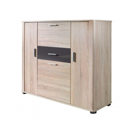 Komoda FILL 03 sonoma/grafit lesk