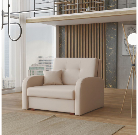 Rozkládací křeslo Vivian Gold I Paros světle béžová