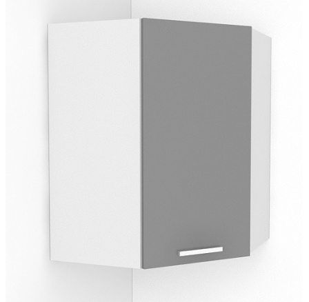 Rohová kuchyňská skříňka NATANYA NG, Šedý lesk Rohová kuchyňská skříňka NATANYA NG, Šedý lesk