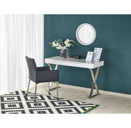 Psací stůl B31, bílý/chrom