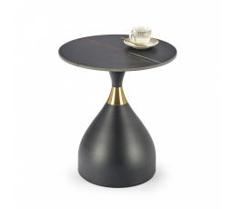Konferenční stolek SCALITA, efekt černého mramoru/černá/zlatá