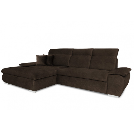 TIFANY - Levá sedací souprava látka čokoládová DORA 28 (TIFFI) kolekce "GB"  (K250)