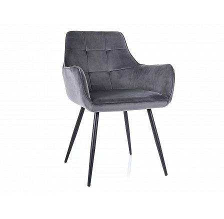 Jídelní židle LEMON VELVET, Šedý Bluvel 14/Černá Jídelní židle LEMON VELVET, Šedý Bluvel 14/Černá