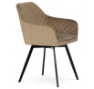 Jídelní židle, béžová, sametová látka, DCH-425 CAP4